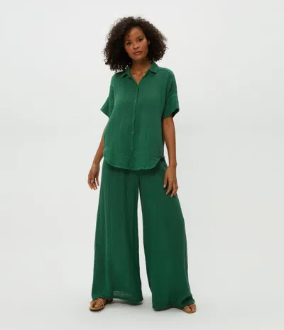 Michael Stars Simba Smocked Waist Pant In Palm