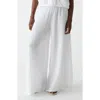 Michael Stars Simba Smocked Waist Pant In White