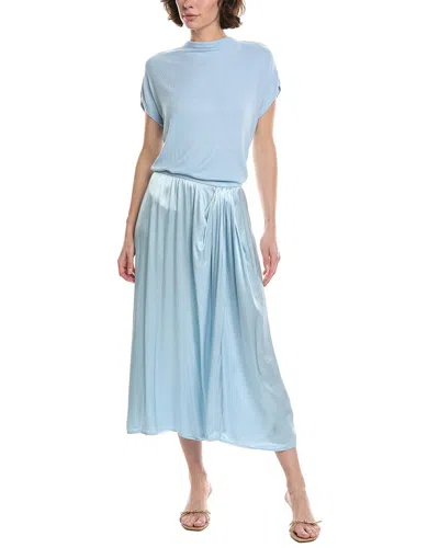 Michael Stars Siobhan Twist Front 2-in-1 Midi Dress In Blue