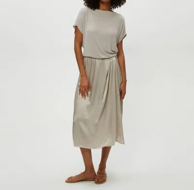 Michael Stars Siobhan Twist Front Midi Dress In Cement In Neutral