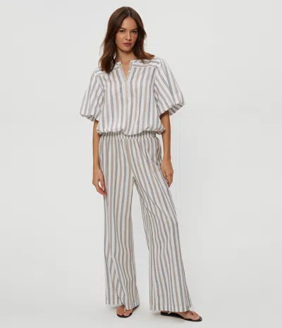 Michael Stars Sita Embroidered Wide Leg Pant In Gray