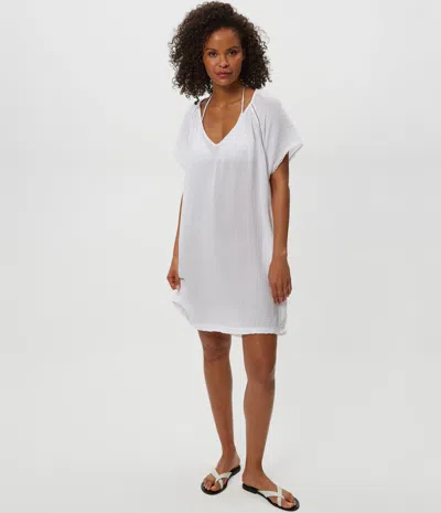 Michael Stars Sky Gauze Dress In White