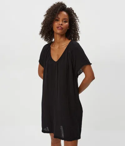 Michael Stars Sky Gauze Dress In Black