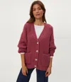 Michael Stars Skye Grandpa Cardigan In Pink