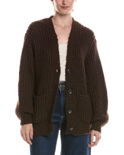 Michael Stars Skye Grandpa Cardigan In Brown