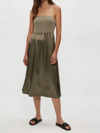 Michael Stars Skyler Midi Dress In Olive In Green
