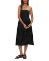 Michael Stars Skyler Strapless Midi Dress In Black