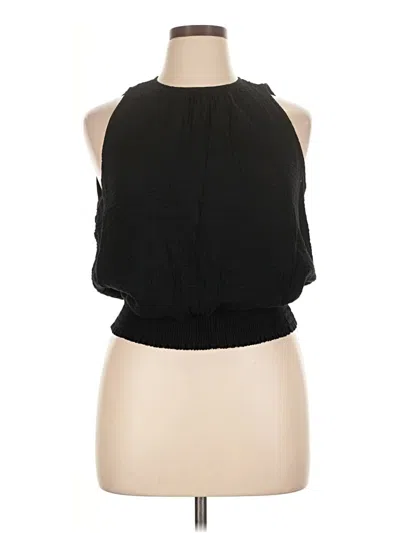 Pre-owned Michael Stars Sleeveless Blouse In Black