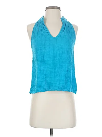 Pre-owned Michael Stars Sleeveless Blouse In Blue