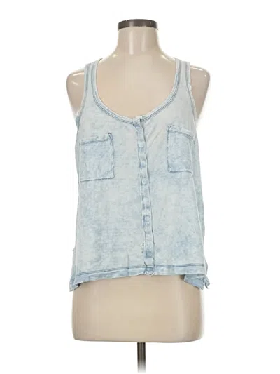 Pre-owned Michael Stars Sleeveless Blouse In Blue
