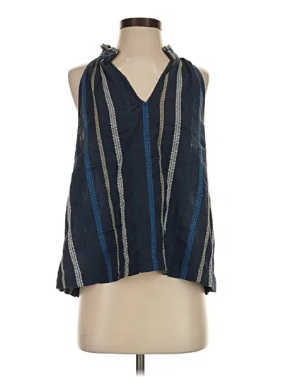Pre-owned Michael Stars Sleeveless Blouse In Blue