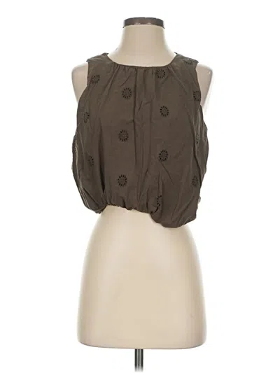 Pre-owned Michael Stars Sleeveless Blouse In Brown