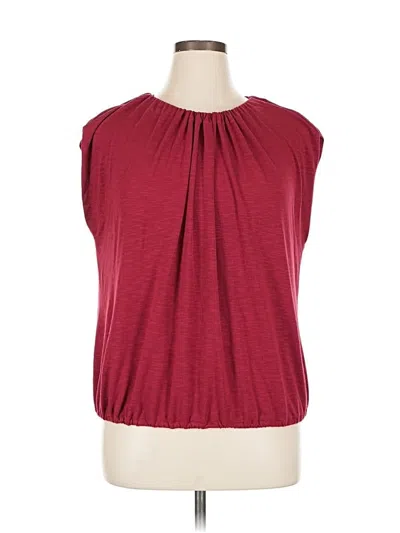 Pre-owned Michael Stars Sleeveless Blouse In Burgundy