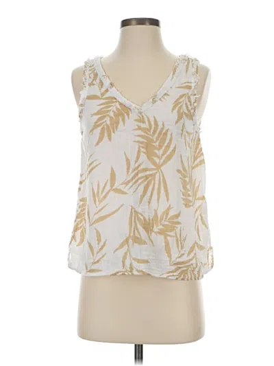 Pre-owned Michael Stars Sleeveless Blouse In Gold
