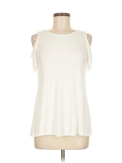 Pre-owned Michael Stars Sleeveless Blouse In White