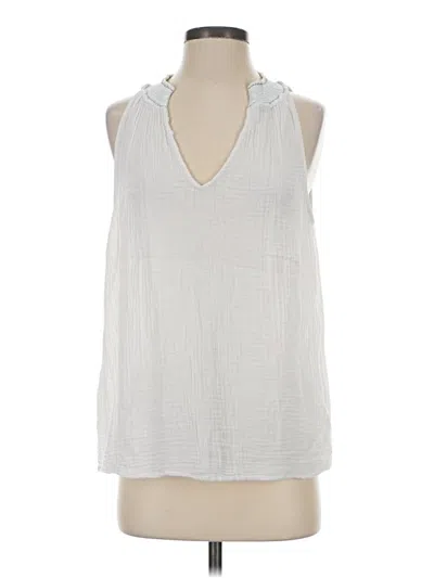 Pre-owned Michael Stars Sleeveless Blouse In White