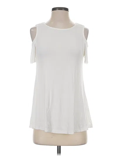 Pre-owned Michael Stars Sleeveless Blouse In White