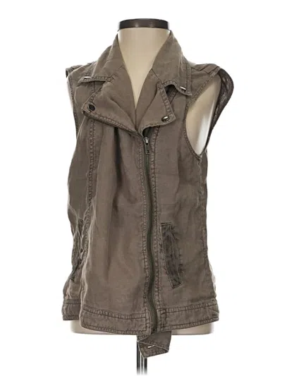 Pre-owned Michael Stars Sleeveless Button Down Shirt In Gray