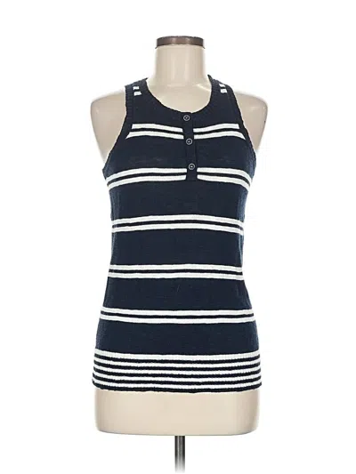 Pre-owned Michael Stars Sleeveless Henley Shirt In Blue