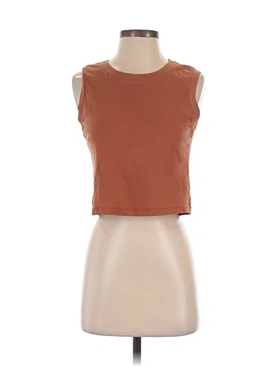 Pre-owned Michael Stars Sleeveless T-shirt In Brown