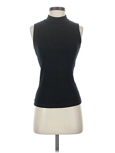 Pre-owned Michael Stars Sleeveless Top Black Halter Neckline Tops