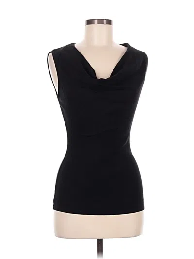 Pre-owned Michael Stars Sleeveless Top Black Open Neckline Tops