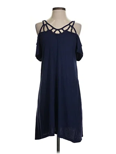 Pre-owned Michael Stars Sleeveless Top Blue Cold Shoulder Neckline Tops