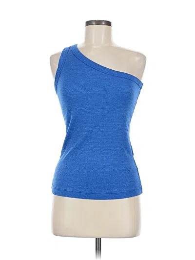 Pre-owned Michael Stars Sleeveless Top Blue One Shoulder Neckline Tops