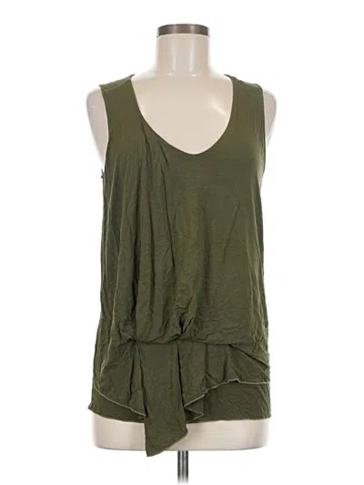 Pre-owned Michael Stars Sleeveless Top Green Scoop Neck Tops