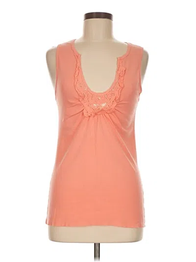 Pre-owned Michael Stars Sleeveless Top Orange Sweetheart Neckline Tops