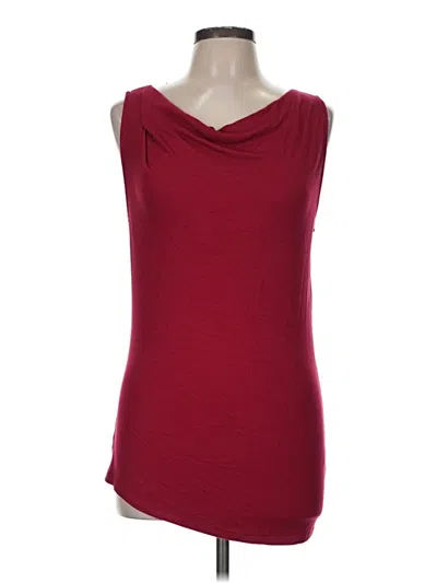 Pre-owned Michael Stars Sleeveless T-shirt In Burgundy