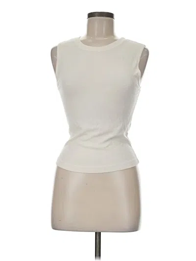 Pre-owned Michael Stars Sleeveless T-shirt In White