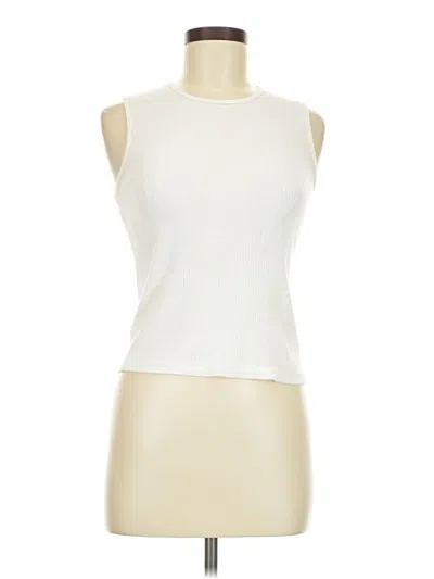 Pre-owned Michael Stars Sleeveless T-shirt In White