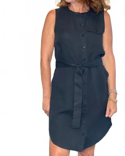 Michael Stars Sleeveless Utility Dress In Black In Blue