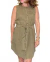 Michael Stars Sleeveless Utility Dress In Dolma In Green