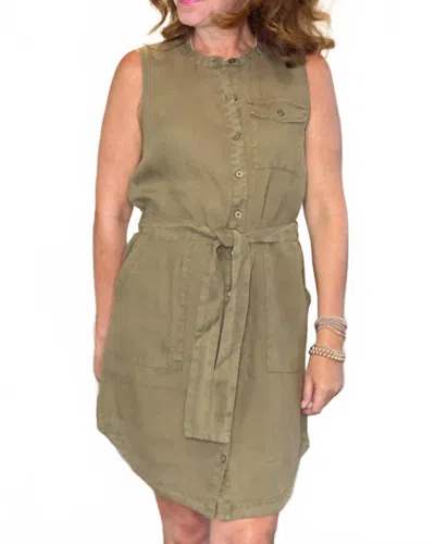 Michael Stars Sleeveless Utility Dress In Dolma In Green