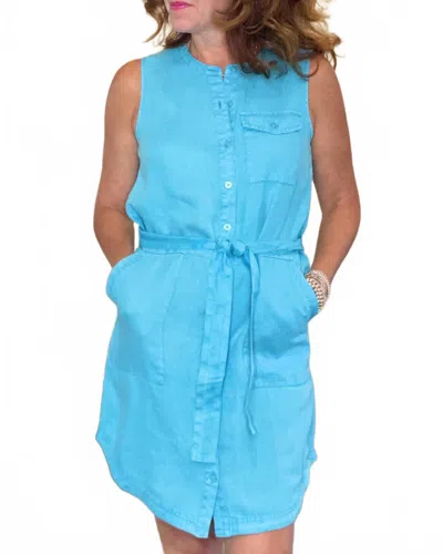 Michael Stars Sleeveless Utility Dress In Pool In Blue