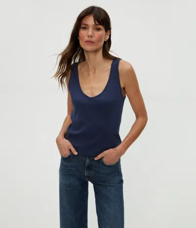 Michael Stars Sloan V-neck Tank In Nocturnal