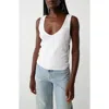 Michael Stars Sloan V-neck Tank In White