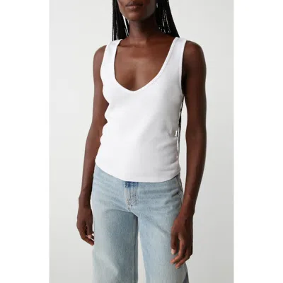 Michael Stars Sloan V-neck Tank In White