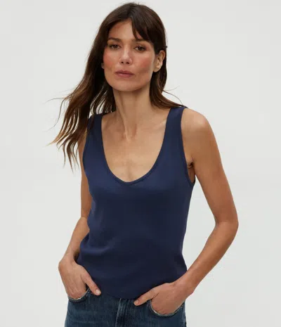 Michael Stars Sloan V-neck Tank In Nocturnal