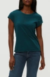 Michael Stars Slub Crewneck Tee In Green