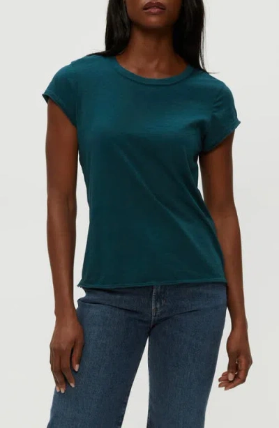 Michael Stars Slub Crewneck Tee In Green