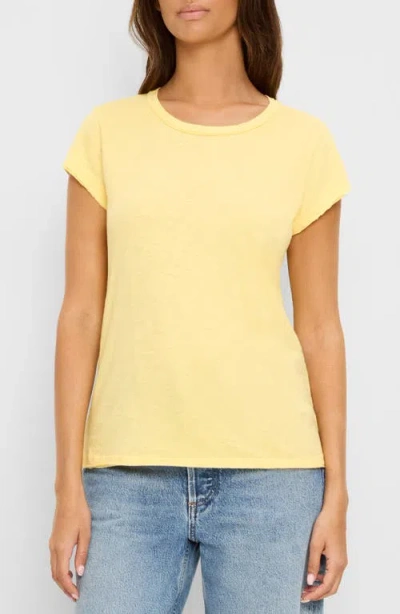 Michael Stars Slub Crewneck Tee In Yellow