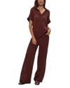 Michael Stars Smocked Wide-leg Pants In Brown
