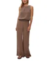 Michael Stars Smocked Wide-leg Pants In Cobblestone