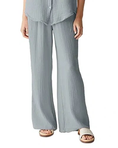 Michael Stars Smocked Wide-leg Pants In Gray