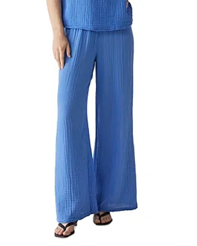 Michael Stars Smocked Wide-leg Pants In Blue