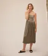 Michael Stars Solange Satin Midi Dress
