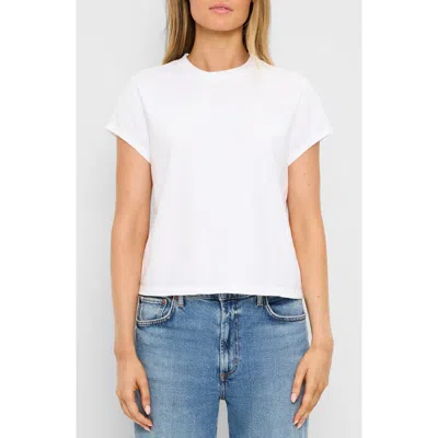 Michael Stars Grayson Chopped Crewneck T-shirt In White
